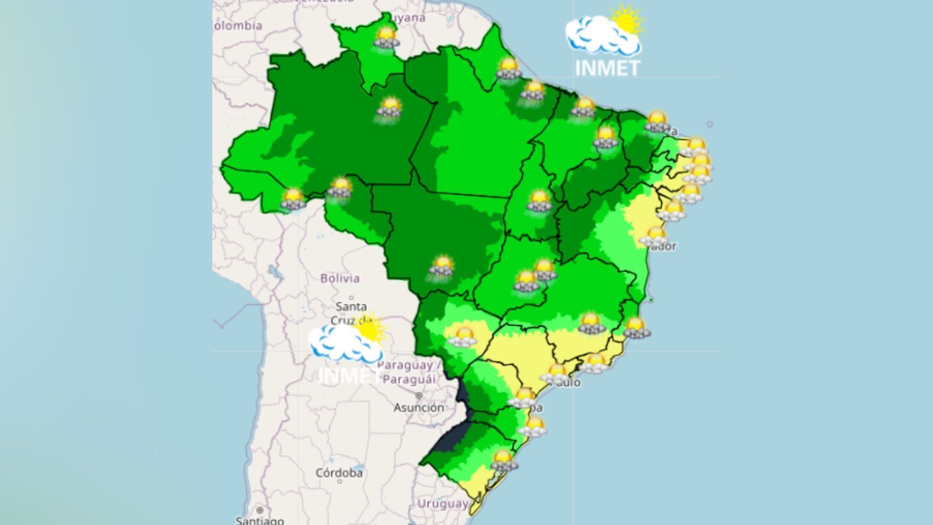 Calor e chuva: previsão do tempo para esta segunda-feira