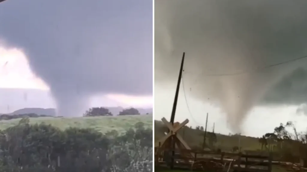 Tornado atinge cidade no Paraná e causa destruição incrível