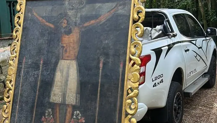 PF recupera no Rio quadro de Jesus Cristo e preserva cultura peruana